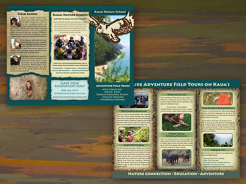 brochure design: Kauai Nature School