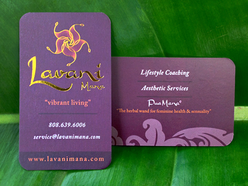 business card design: Lavani Mana