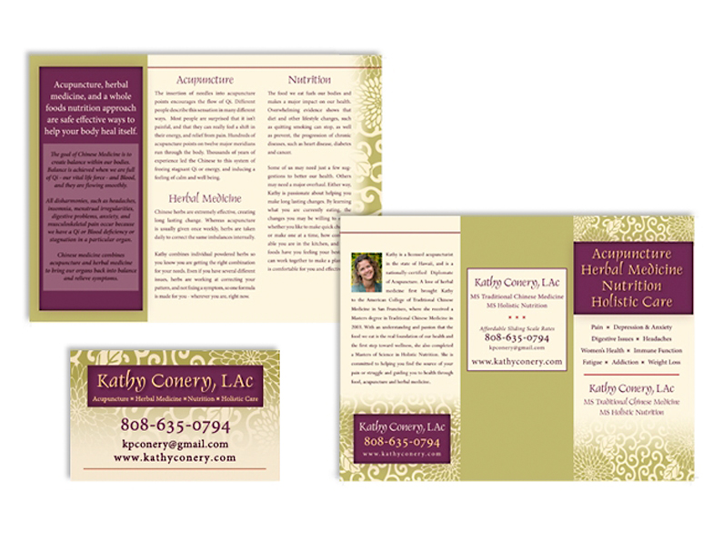 brochure design: Kathy Conery L.Ac.